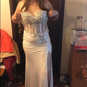 White prom dress
